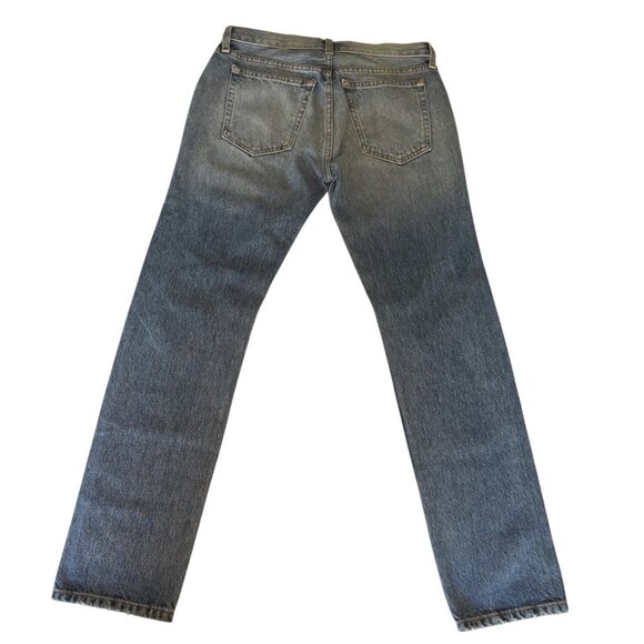 Khaite High-Rise Straight-Leg Distressed Jeans Designer Denim Quiet Luxury 24 - Picture 5 of 5